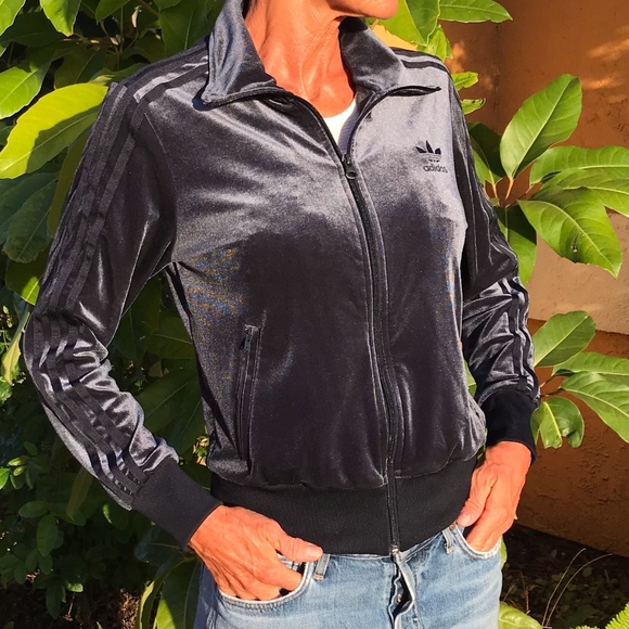 adidas velour jacket womens